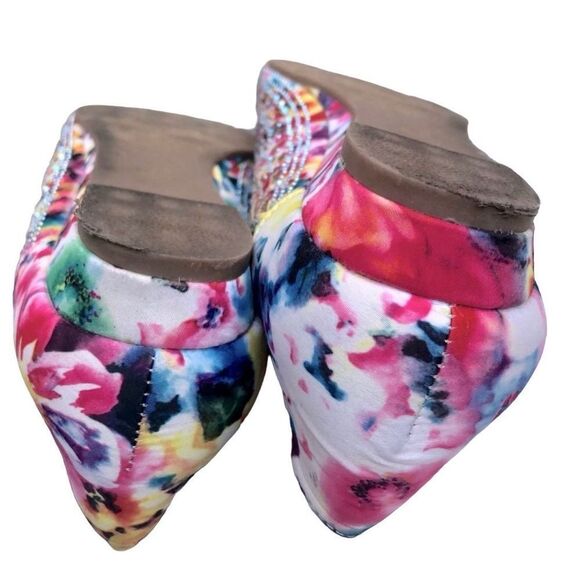 IT’S OK Gorgeous Lattice Floral and Rhinestone Pointy Toe Ballet Flats - Picture 4 of 10